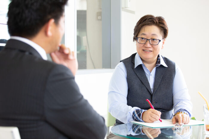 インタビューの様子